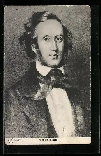 AK Portrait von Felix Mendelssohn-Bartholdy, Komponist