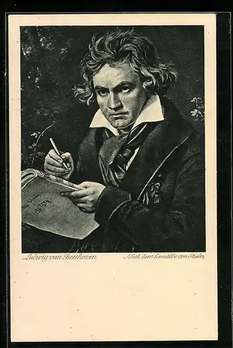 AK Portrait des Komponisten Ludwig van Beethoven