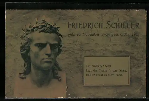 AK Friedrich Schiller, 1759-1805, Dichter & Philosoph