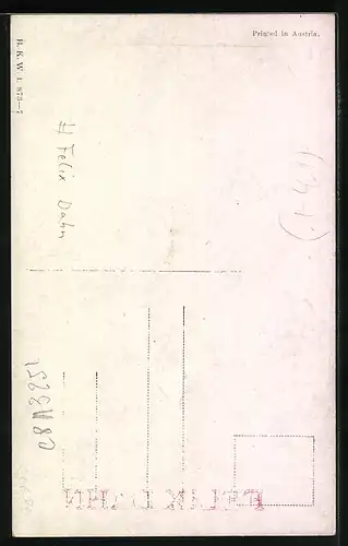 Künstler-AK Felix Dahn, der gealterte Dichter und Rechtswissenschaftler im Portrait