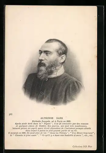 AK Alphonse Karr, Portrait und Kurzvita