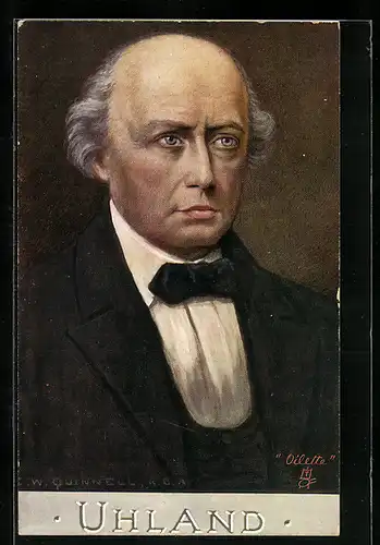 AK Portrait Johann Ludwig Uhland, 1787-1829
