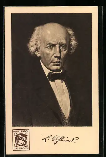 Künstler-AK Portrait von Ludwig Uhland