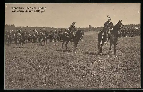AK Kavallerie der Schweizer Armee vor der Attacke