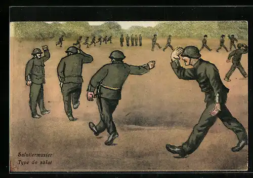 AK Soldatenhumor, Salutiermuster