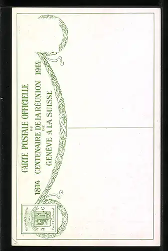 Künstler-AK Geneve, Defile des troupes suisses devant le gouvernement provisoire, Soldaten in Uniformen