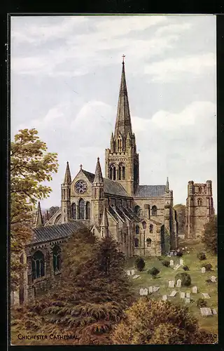 Künstler-AK A. R. Quinton: Chichester Cathedral