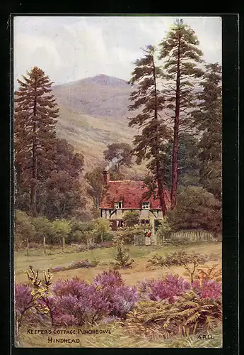 Künstler-AK A. R. Quinton: Hindhead, Keeper`s Cottage Punchbowl