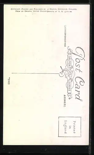 Künstler-AK A. R. Quinton: Clovelly from above