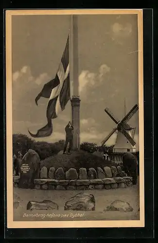 AK Dybbol, Dannebrog hejses paa Dybböl