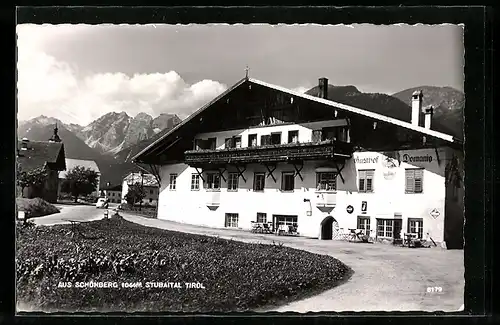 AK Schönberg /Stubaital, Gasthof Domanig