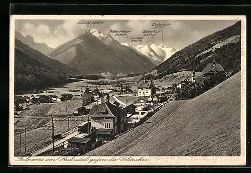 AK Fulpmes, Ortsansicht gegen die Gletscher