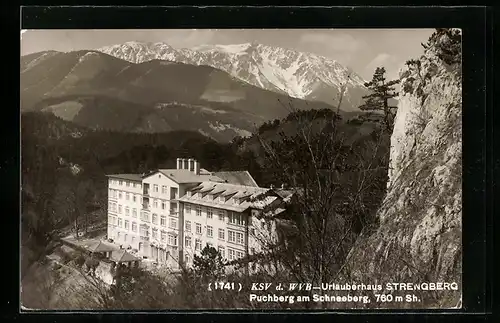 AK Puchberg am Schneeberg, KSV d. WVB Urlauberhaus Strengberg