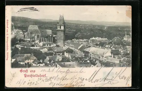 AK Perchtoldsdorf, Teilansicht mit Kirche