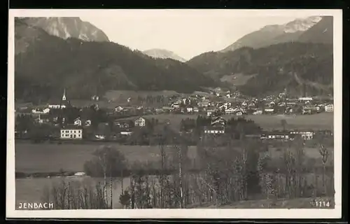 AK Jenbach, Ortspartie aus der Vogelschau