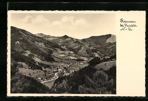AK Ramsau bei Hainfeld /N.-Oe., Teilansicht mit Bergen