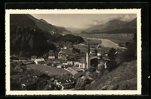 AK Brixlegg /Unterinntal, Teilansicht mit Kirche