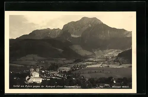 AK Spital am Pyhrn /Ober Oesterreich, Teilansicht mit Kirche gegen Gr. Pyhrgass