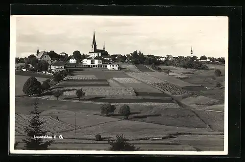 AK Leonfelden /O.-Ö., Ortspartie mit Kirche
