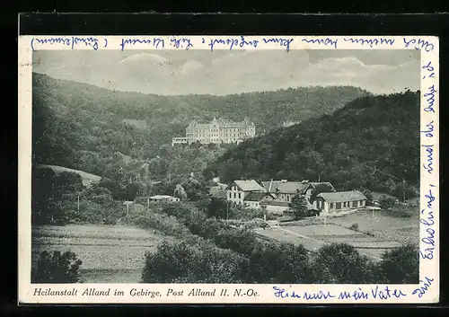 AK Alland, Die Heilanstalt Alland im Gebirge