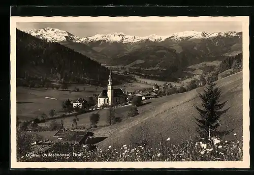 AK Wildschönau i. Oberau, Blick gegen Lämmpersberg und Schatzberg