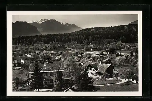 AK Mariental b. Kramsach, Panorama mit Bergblick