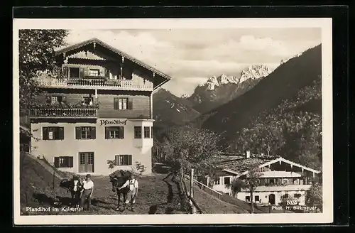 AK Kufstein, Pfandlhof im Kaisertal, Pferde