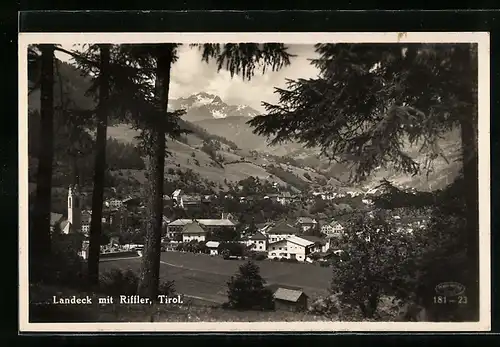 AK Landeck, Ortsansicht mit Riffler