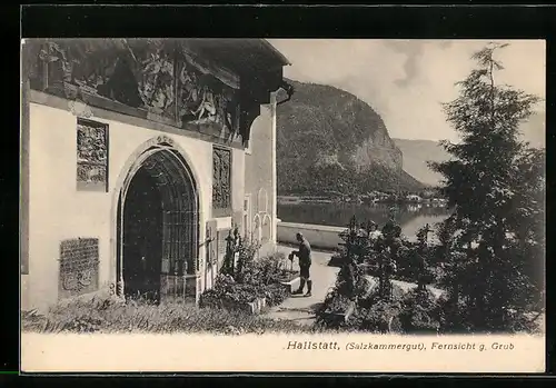 AK Hallstatt, Fernsicht gegen Grub