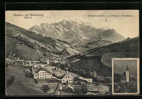 AK Dienten am Hochkönig, Erichschutzhütte a. Aufstieg zum Hochkönig, Ortsansicht