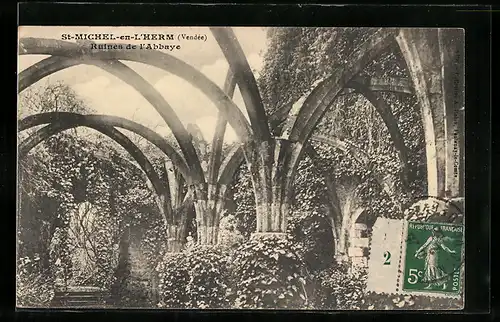 AK St-Michel-en-L`Herm, Ruine de l`Abbaye