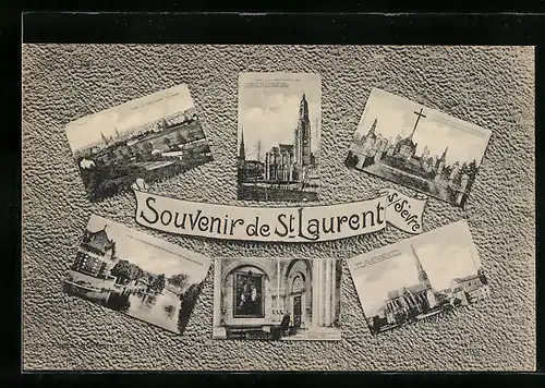 AK Saint-Laurent-Sur-Sevre, L'Eglise & Panorama