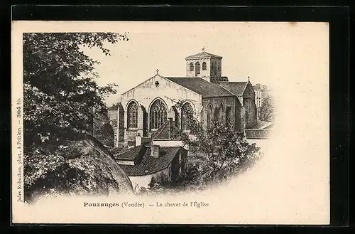 AK Pouzauges, Le chevet de l`Église