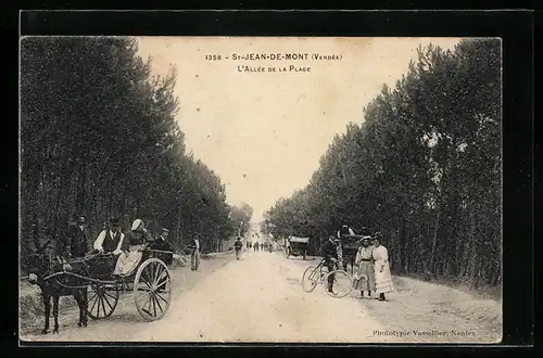 AK St-Jean-de-Mont, L`Allée de la Plage