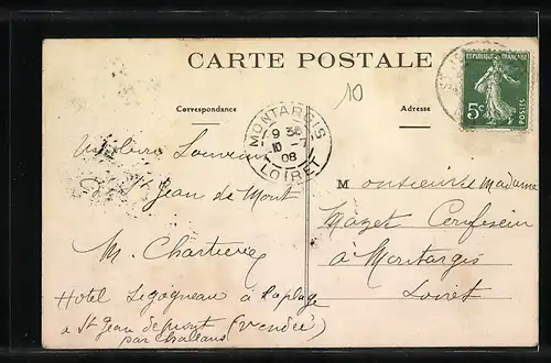 AK St-Jean-de-Mont, L`Allée de la Plage