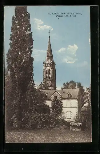 AK Saint-Fulgent, Paysage de l`Eglise