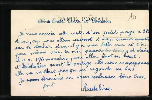 AK Saint Michel Mont Mercure, Entrée du Village, Vue de l`église