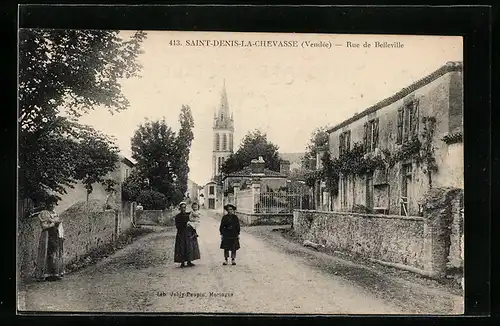 AK Saint-Denis-la-Chevasse, Rue de Belleville