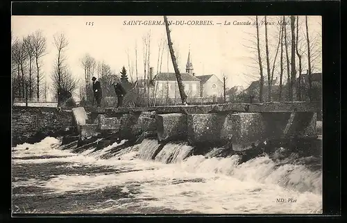 AK Saint-Germain-du-Corbeis, La Cascade du Vieux Moulin