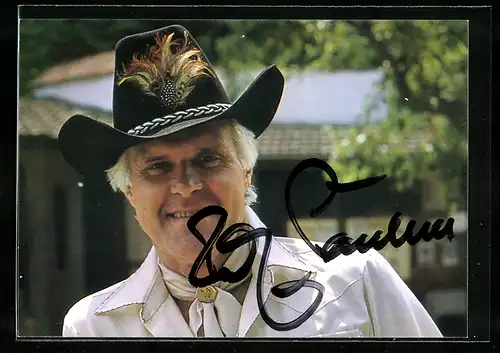 AK Musiker Ralf Paulsen mit Cowboyhut, Autograph