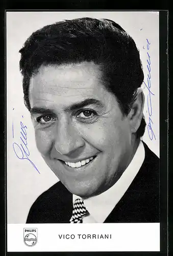 AK Musiker Vico Torriani, Philips Schallplatten, Autograph