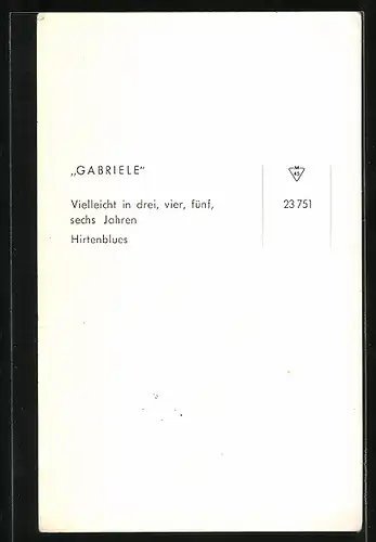 AK Portrait der Sängerin Gabriele mit einem Lächeln, Autograph