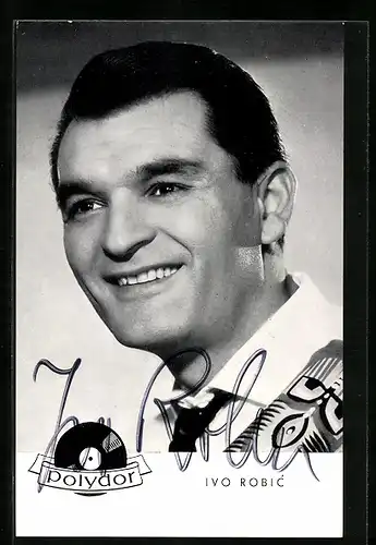 AK Musiker Ivo Robic mit Autograph