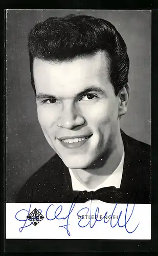 AK Musiker Detlef Engel im Portrait, Autograph