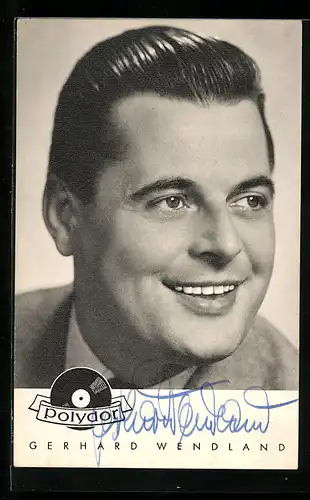 AK Musiker Gerhard Wendland mit Autograph