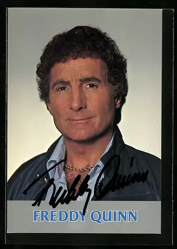 AK Freddy Quinn, original Autograph des Musikers