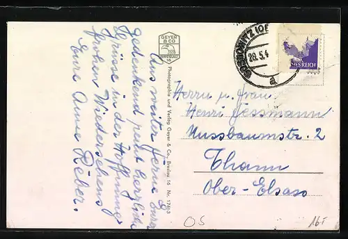 AK Sosnowitz, Blick in die Rathausstrasse