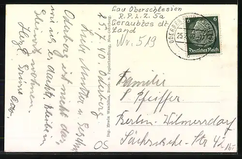 AK Neu Oderberg, Blick über den Platz