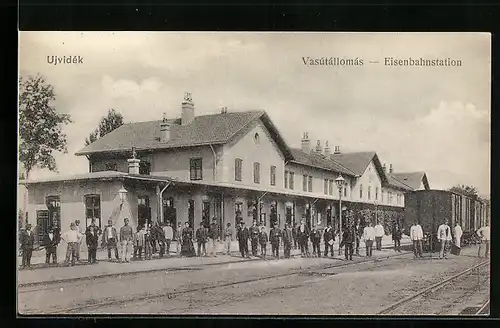 AK Ujvidék, Vasútállomás, Eisenbahnstation, Bahnhof