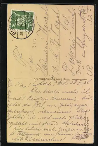 Steindruck-AK Sorau, Hauptkirche